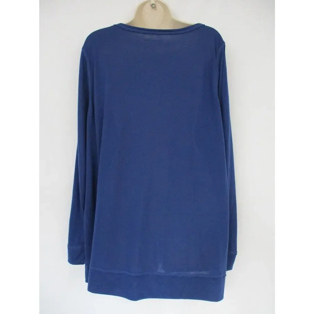 Tommy Hilfiger Sport T-Shirt Womens 2X Logo Spellout Top Long Sleeve Retro Y2K - Picture 4 of 13